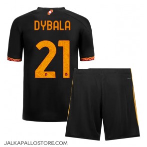 AS Roma Paulo Dybala #21 Kolmaspaita Lapsille 2023-24 Lyhythihainen (+ shortsit)